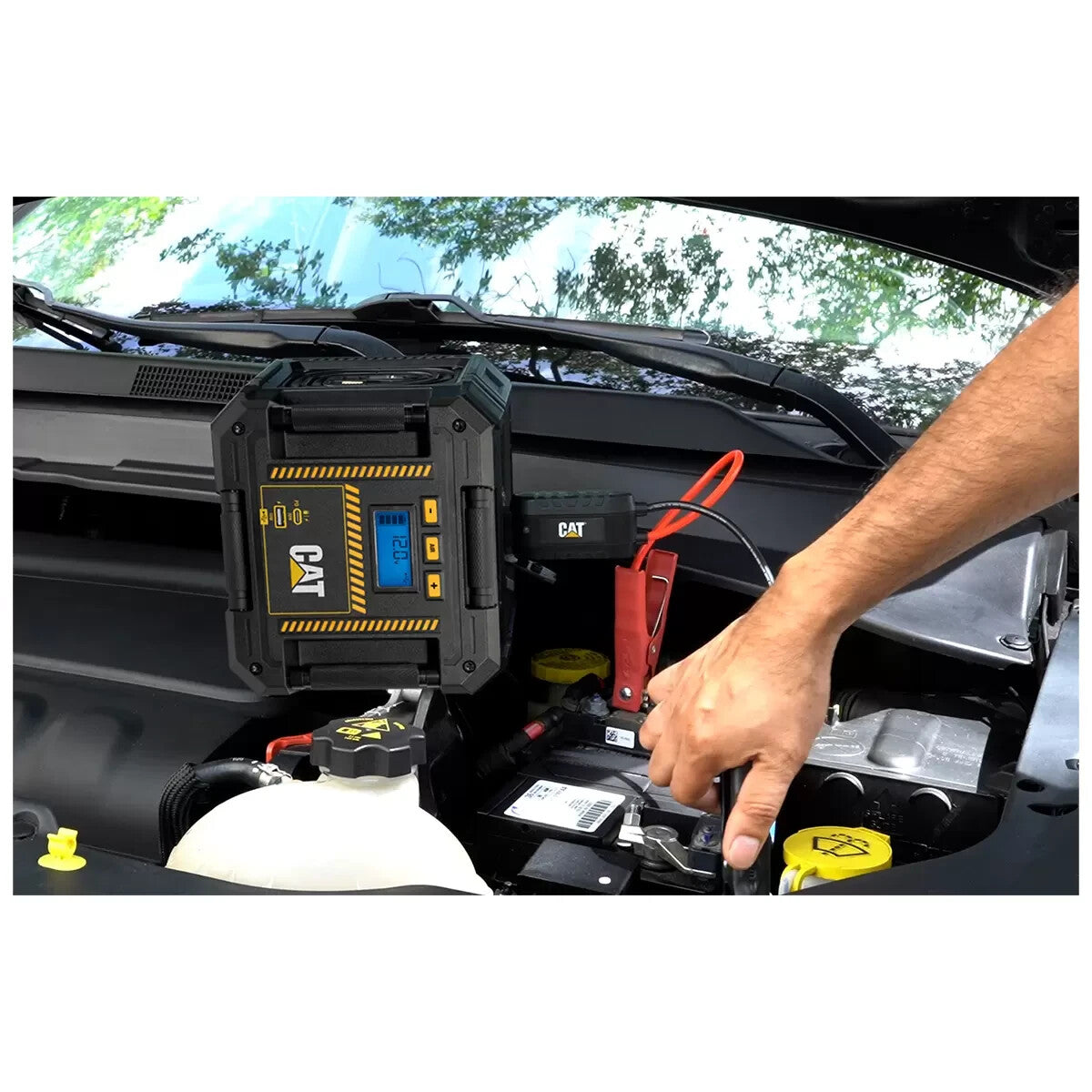 CAT 1750 Peak Amp Lithium Cube Portable Jump Starter and Air Compressor Charger