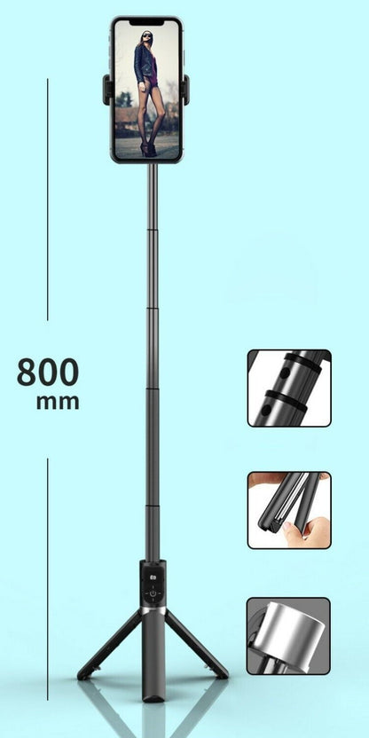 TEQ P70 Bluetooth Selfie Stick Tripod Portable Extendable Selfie Stick w/ Remote