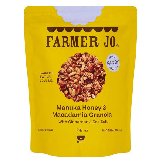 Manuka Honey & Macadamia Fancy Granola Cinnamon & Sea Salt Breakfast Cereal 1kg