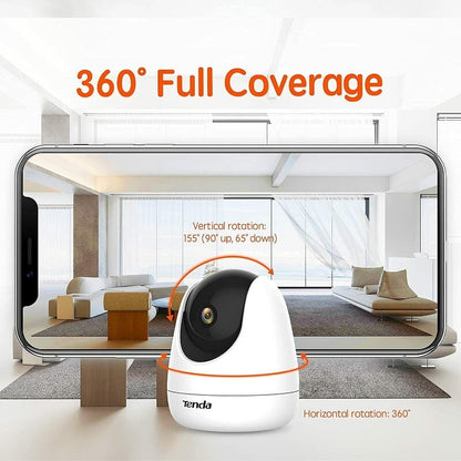 Tenda 1080P 2MP Wireless Pan/Tilt Security IP Camera Baby Monitor Night Vision
