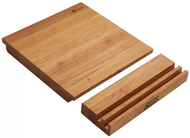John Boos iBlock Tablet Holder Stand & Cutting Chopping Board Cherry Wood