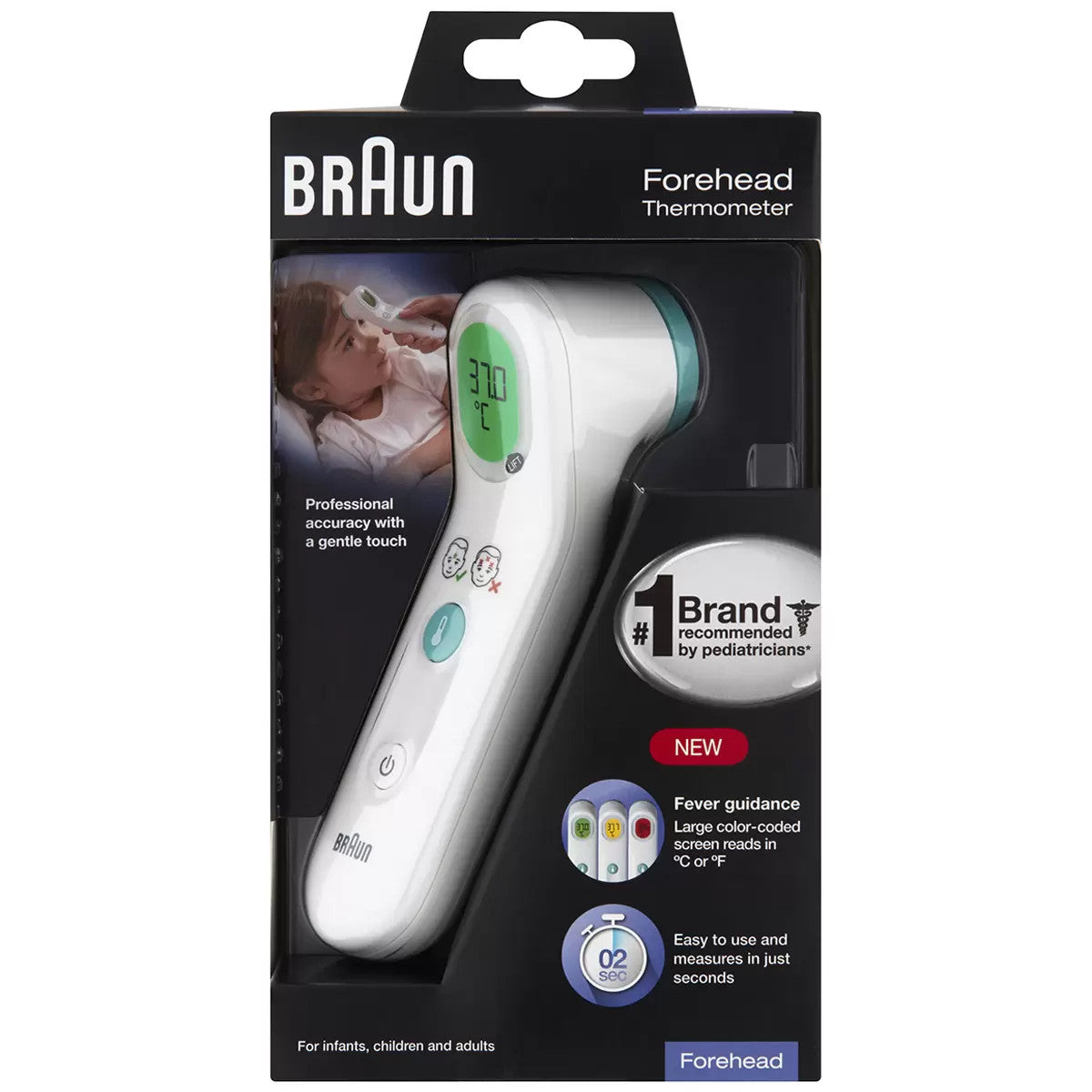 BrAun Forehead Thermometer Perfect For Infant Children Baby Temperature Check Up