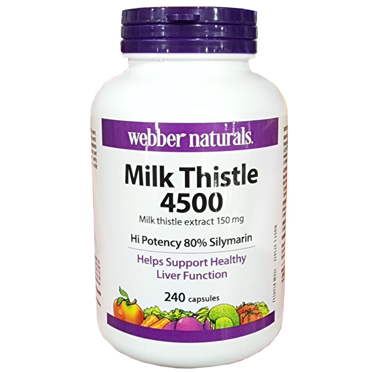 Webber Natural Milk Thistle 150mg Help Support Healthy Liver Function 240Capsule