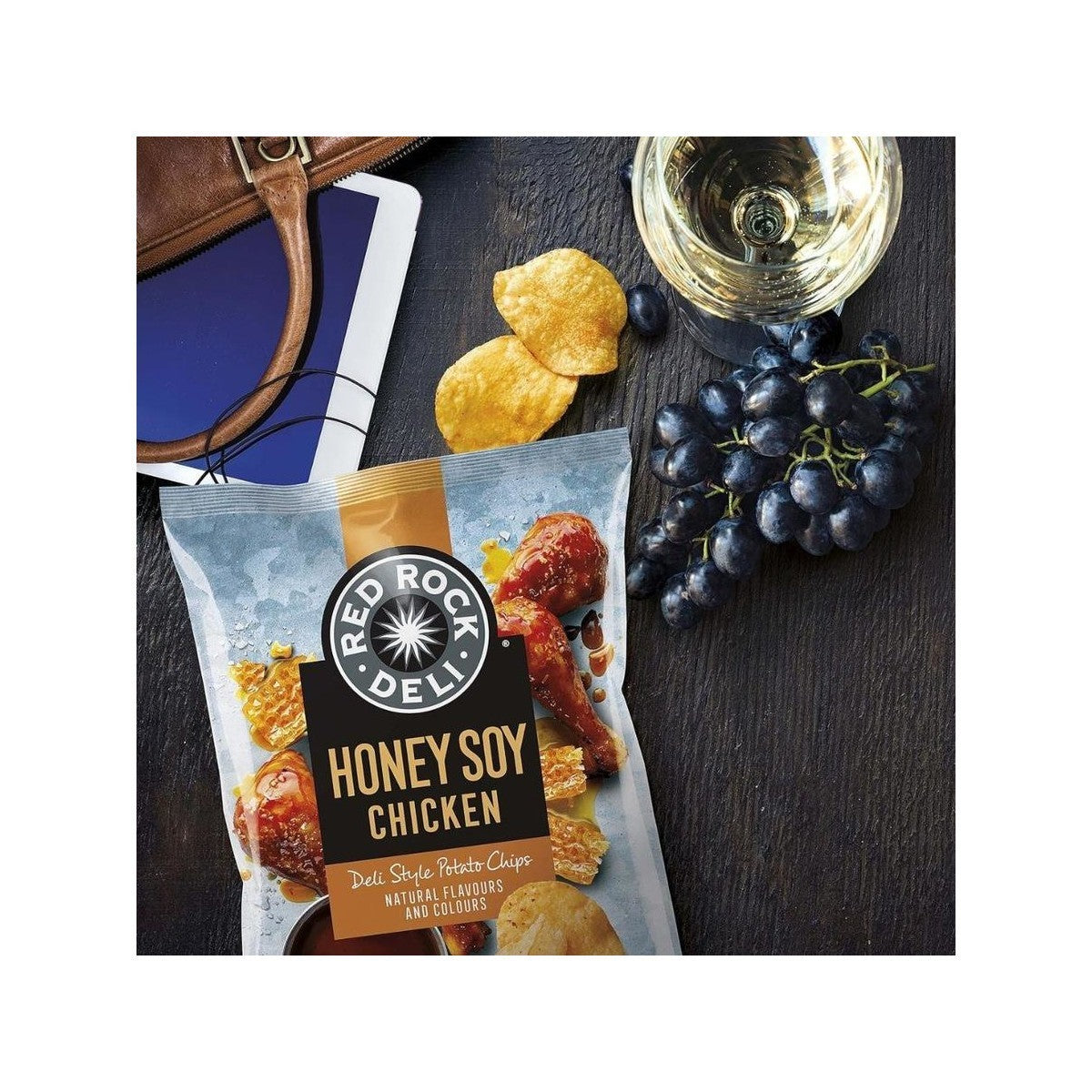 Red Rock Deli Honey Soy Chicken Deli Style Potato Chips Family Party Snack 640g