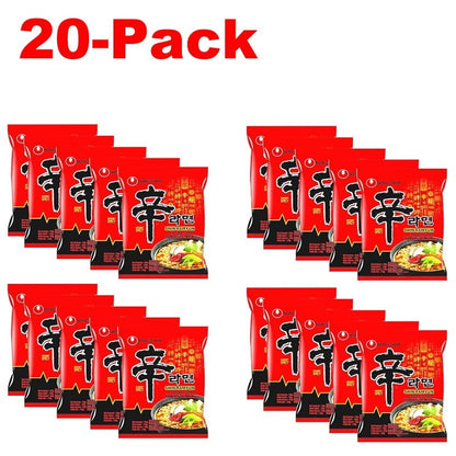 Nongshim Shin Ramyun Instant Noodle Soup 120g Korean Style Pack of 5, 10, 15, 20