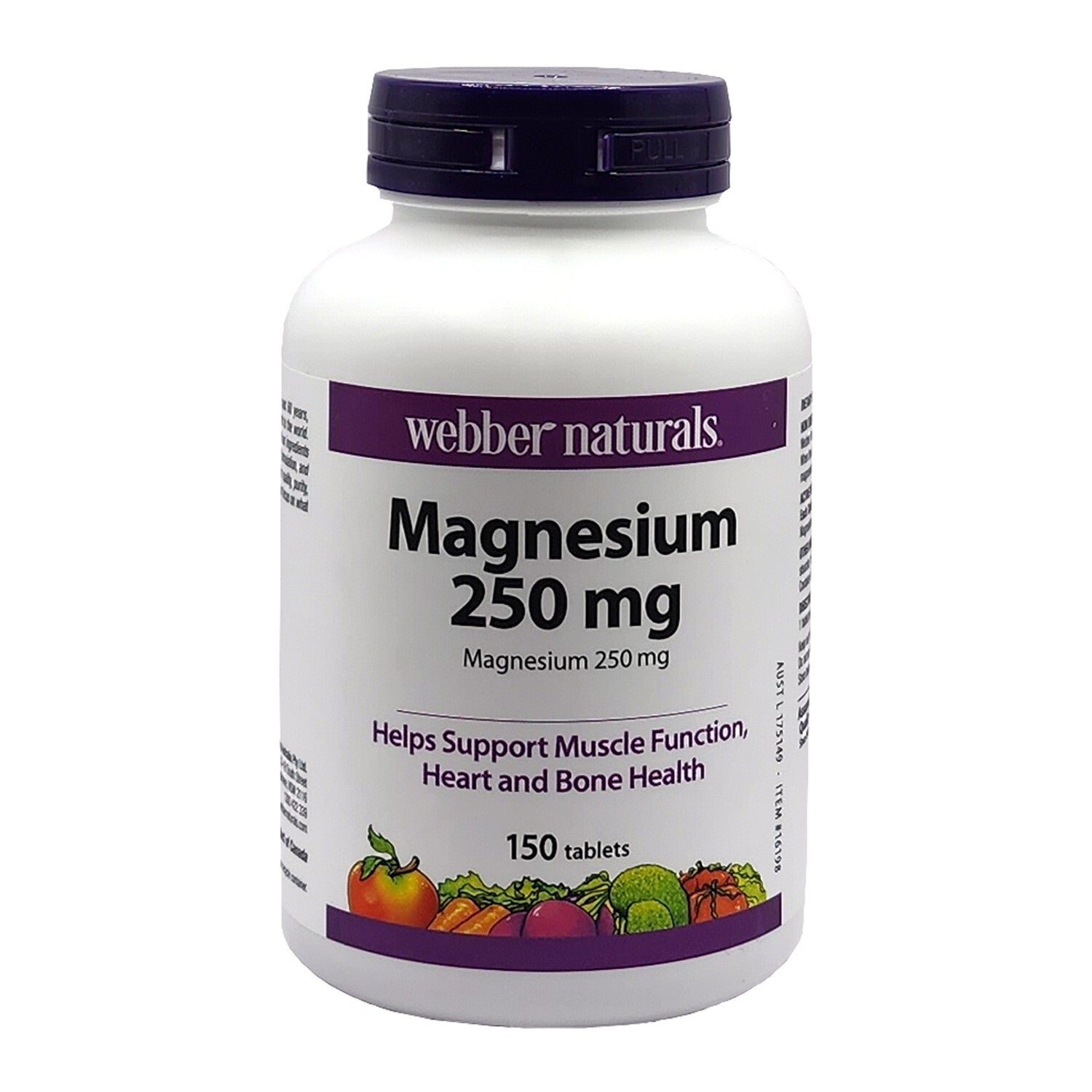Webber Natural Magnesium 250mg Maintain Muscle Function Bone Support 150 Tablets