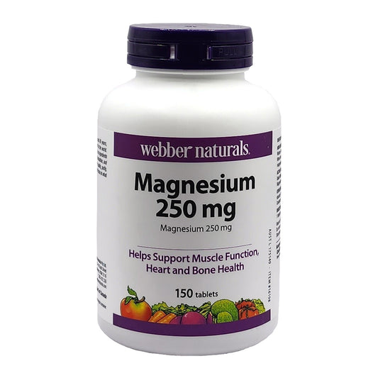 Webber Natural Magnesium 250mg Maintain Muscle Function Bone Support 150 Tablets