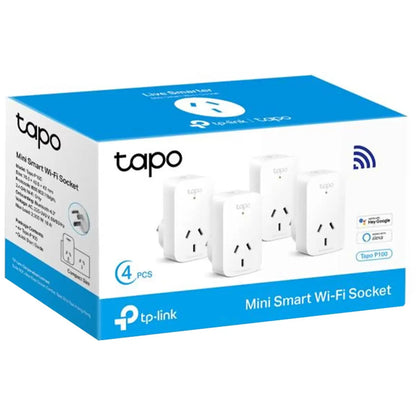 TP-Link Tapo P100 Smart Wifi Power Socket Plug Google Alexa  Smart Home 4 Pack
