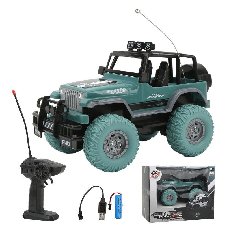 MGRC RTR 1/18 Scale 2.4G RWD RC Off-Road Car 2WD High Speed w/ LED Lights, Alloy
