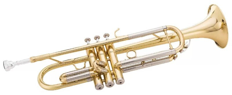 Jean Paul USA Yellow Brass Student Bb Trumpet with Music Stand, Carrying Case
