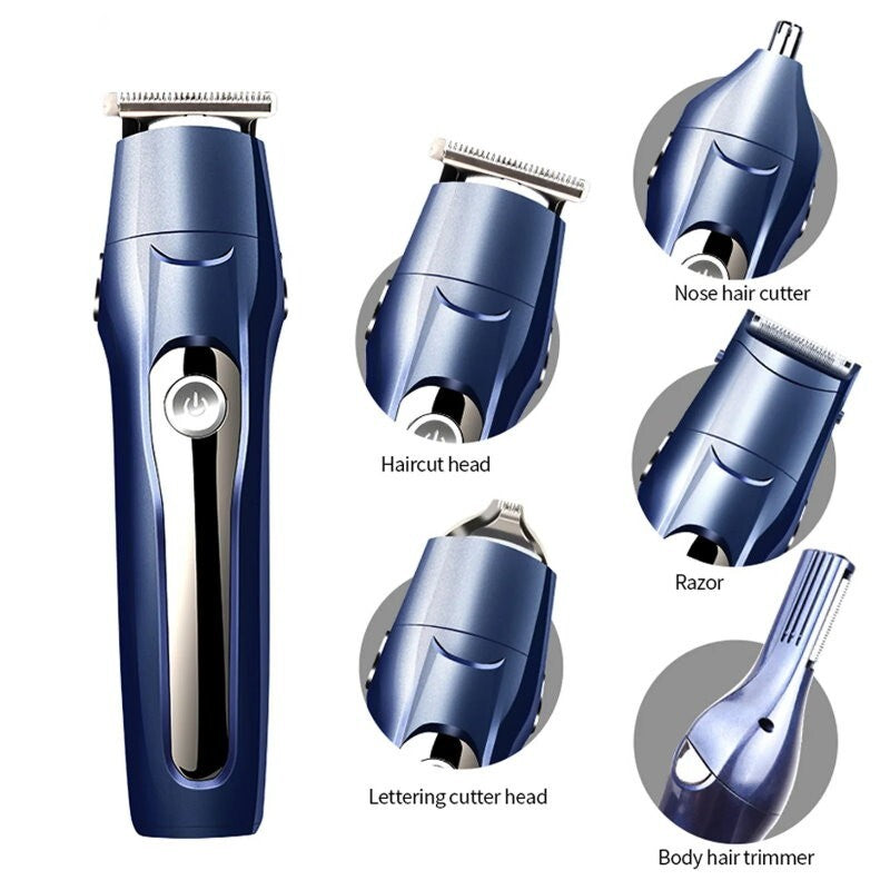 MARSKE 5-in-1 Professional Rechargeable Hair Clipper Multi Grooming Kit