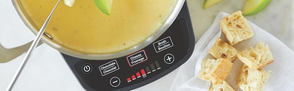 Ricardo 11 Pieces Electric Fondue & Hot Pot Set 3L with 8 Color-Coded Forks