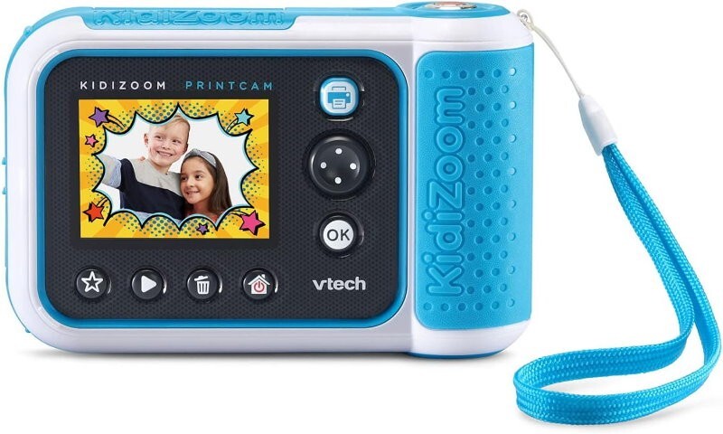 VTech KidiZoom Print Cam with 4 Paper Rolls & 2 Stickers Rolls - Kid Camera Blue
