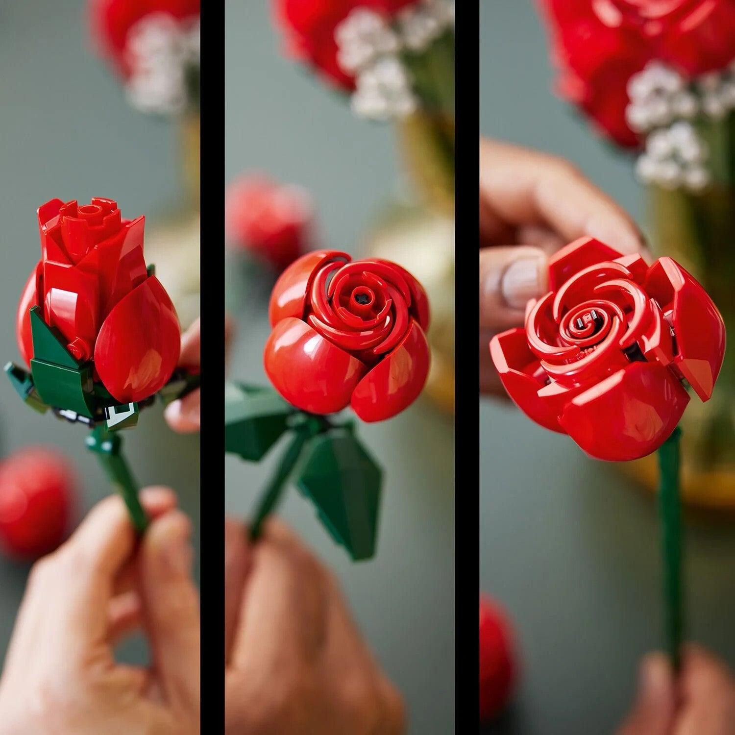 Lego 10328 Bouquet of Red Roses Icons Botanical Collection Flowers Set 822pcs