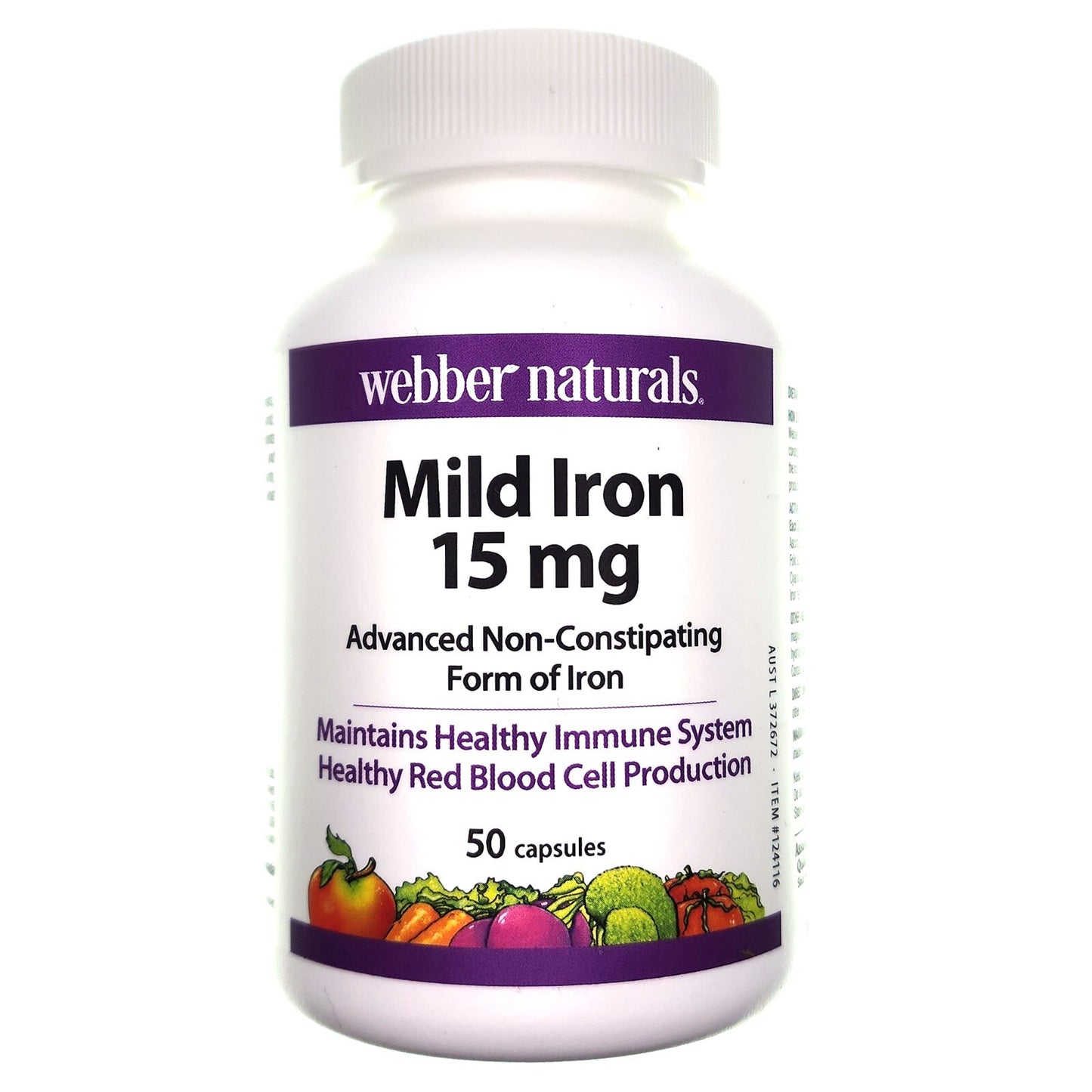 Webber Natural Mild Iron 15 mg Healthy Immune System Red Blood Cell Production