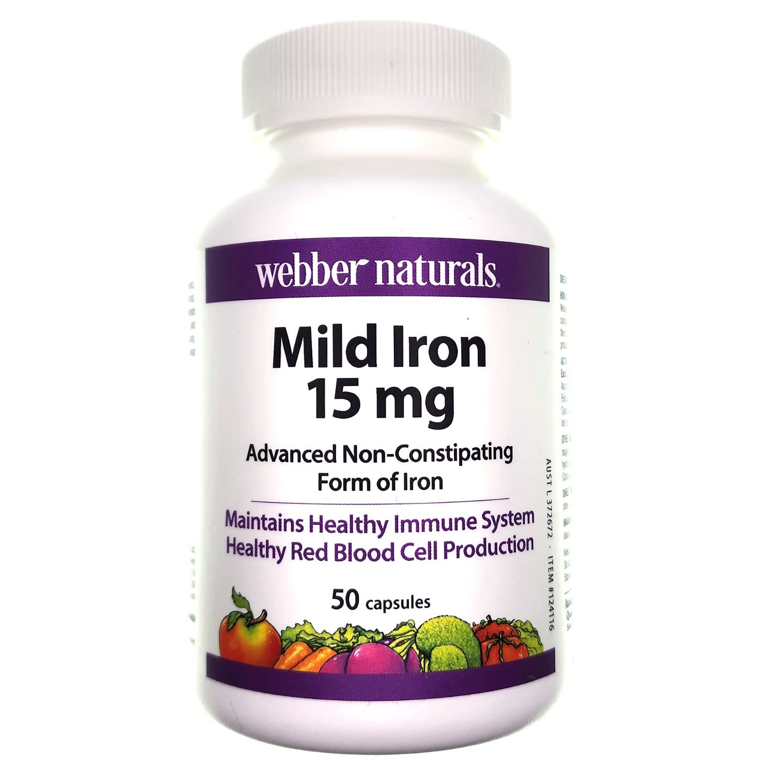 Webber Natural Mild Iron 15 mg Healthy Immune System Red Blood Cell Production
