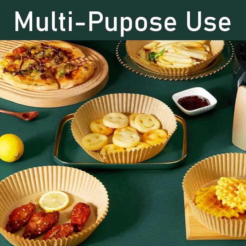 DATS Applaud Air Fryer Disposable Paper Liners Round, Oil & Water Proof, Baking
