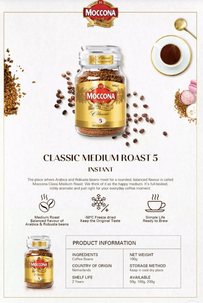 Moccona Classic Medium Roast Freeze Dried Instant Coffee 400g/each