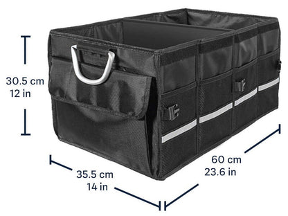 Eurow 65L Automotive Trunk Organizer Car Boot Storage Collapsible Aluminium Hand