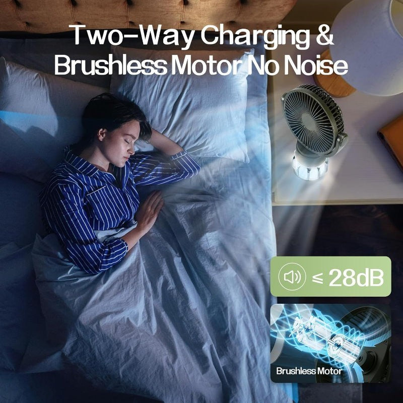LittleDayz 3-in-1 Battery Powered Fan, LED Lantern & Power Bank Remote Control