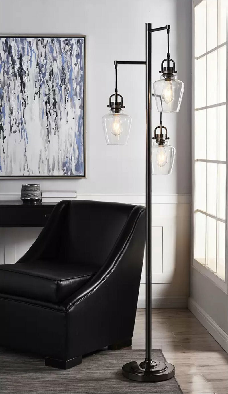 NEW Artworks in the Garden Basia Steel 3-Light Tree Floor Lamp - 183cm Height