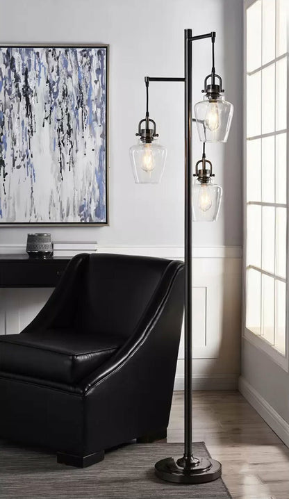 NEW Artworks in the Garden Basia Steel 3-Light Tree Floor Lamp - 183cm Height
