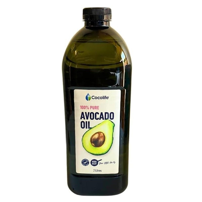 Cocolife 100% Pure Avocado Oil 2L High-Heat Cooking Oil, Dressing - Express