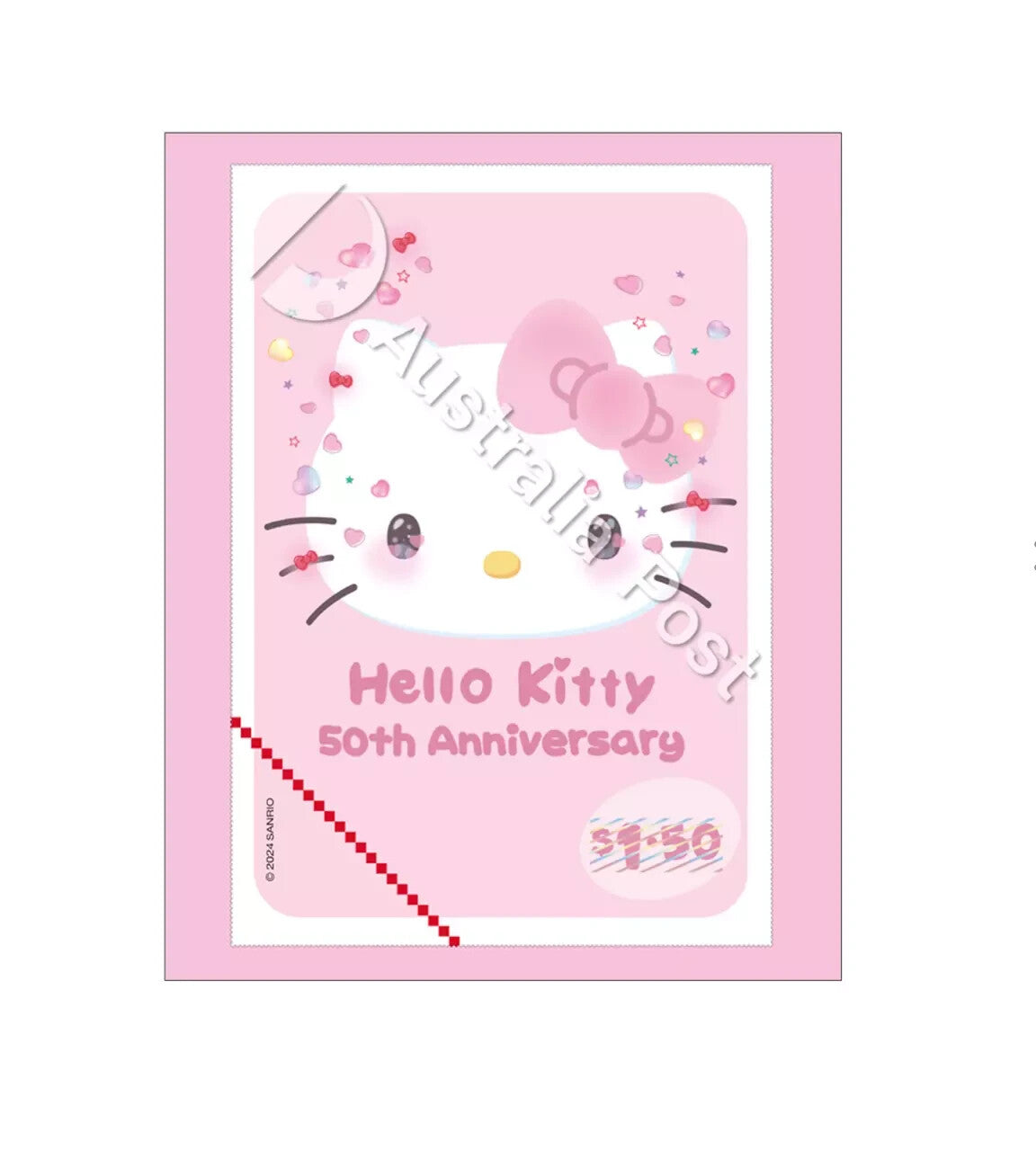 Hello Kitty 50th Anniversary Stamp Pack 10 x $1.5 - 2024 Christmas Edition Rare