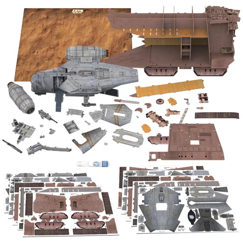 Star Wars Mandalorian Paper Model Kits Razor Crest & Sandcrawler Set 3D Puzzle