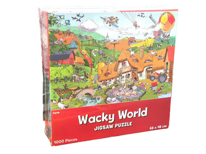 1000 Piece Jigsaw Puzzle 68cm x 48cm Wacky World Different Design Village Farm