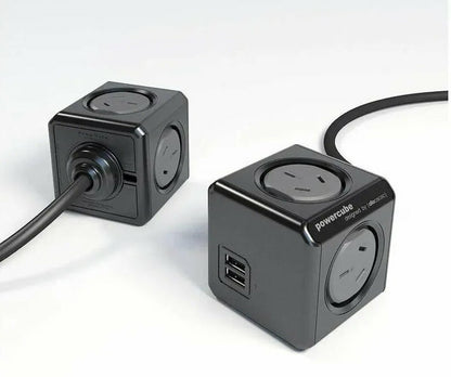 Allocacoc 5-Outlet/4-Outlet 1.5m/3m or 2x USB Original Extended PowerCube