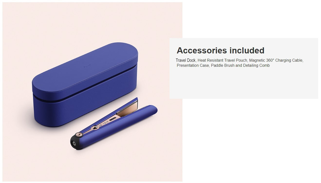 Dyson Corrale Hair Straightener with Presentation Case in Vinca Blue and Rose