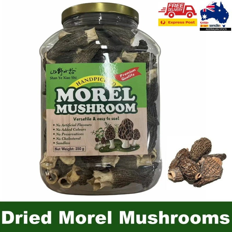 Shan Ye Xiao Shi Handpicked Dried Morel Mushroom Gucchi Morchella Pinecone 250g