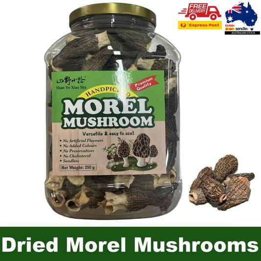 Shan Ye Xiao Shi Handpicked Dried Morel Mushroom Gucchi Morchella Pinecone 250g