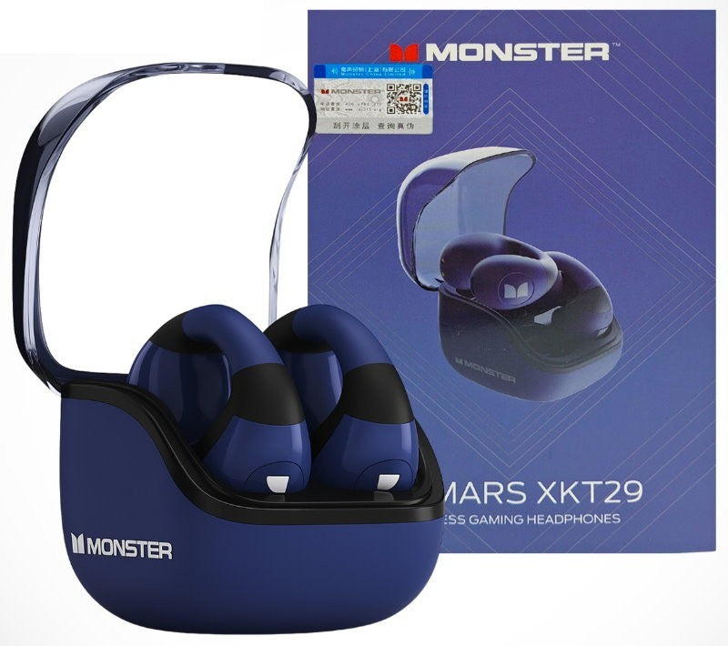 MONSTER Airmars Wireless Sports Earbuds Ear Clip Headphones Noise Cancelling