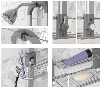 Artika U7 Hanging Shower Caddy Bathroom Shelf Storage Organiser Rust Proof Rack