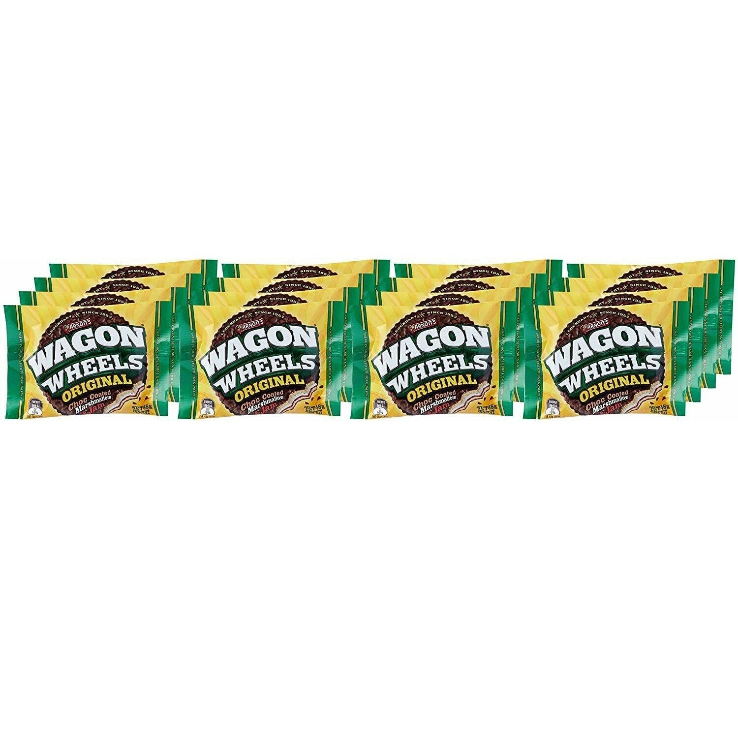 16x 48g Arnott Wagon Wheels Delicious Original Marshmallow Jam Chocolate Biscuit