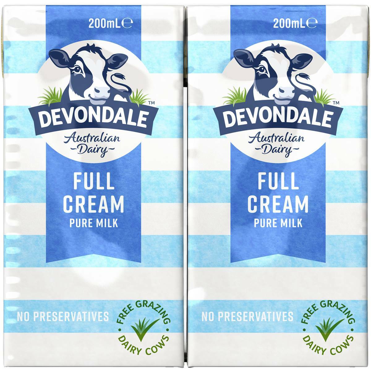 24 x 200ml Devondale 100% Pure Full Cream Kids Long Life Milk No Preservatives