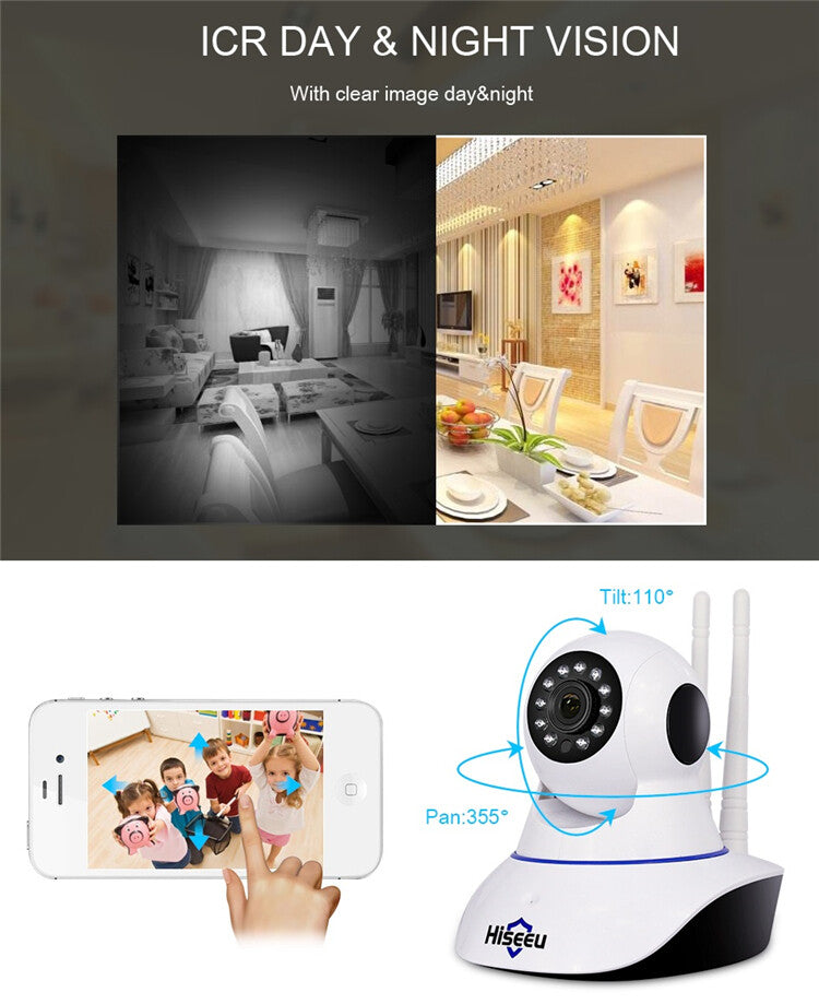 HISEEU FH1C Baby Monitor 1080P IP Camera WIFI Home Security Motion Night Vision