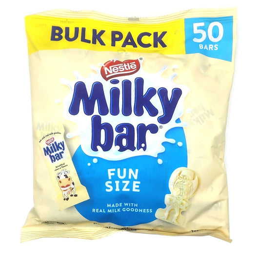 Nestle Milkybar Creamy White Chocolate 50 bars Fun Size Kids Sweet Treat 725g