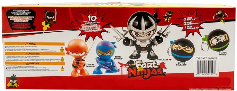 Funrise Fart Ninjas 5 Pack - Flatulence Fighters or Farty Pack - with Fart Sound