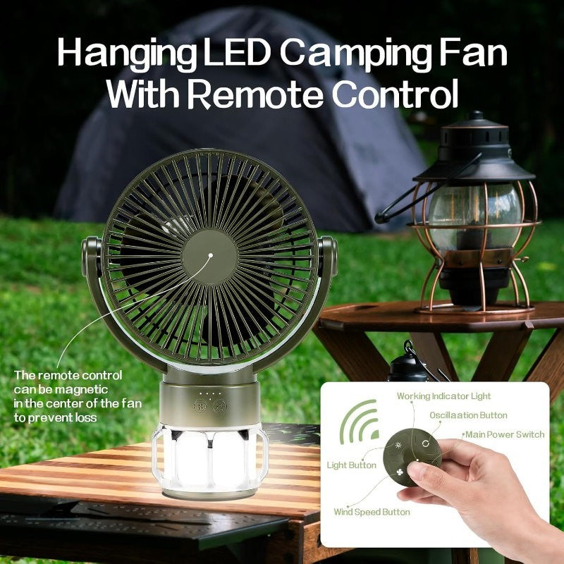 LittleDayz 3-in-1 Battery Powered Fan, LED Lantern & Power Bank Remote Control