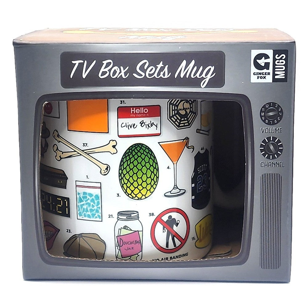 TV Box Sets Novelty Mug Ceramic Coffee Tea Cup Kris Kringle Gift For TV Lovers
