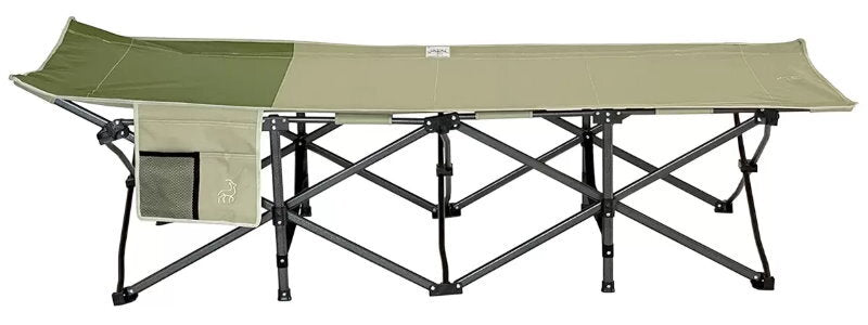 Hidden Wild XL Portable Folding Camp Cot with Carry Bag - 159kg, 200x80x47 cm