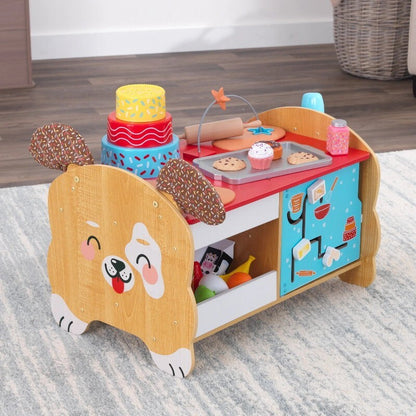 KidKraft Foody Friends Deluxe Baking Fun Puppy Activity Center Gift for Ages 2+