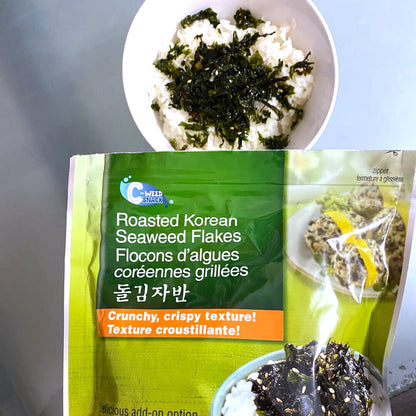 C-Weed Roasted Korean Seaweed Sesame Flakes Crunchy Crispy Healthy Snack 3 x 80g