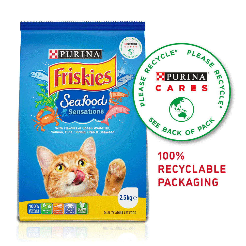 Friskies Adult Cat Food Seafood Sensations 5kg Purina Premium Dry Cat Pet Food