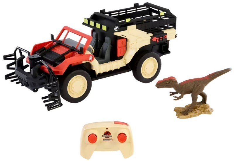 Matchbox RC Jurassic World Dino Catcher RC, Remote-Control Truck with Dinosaur