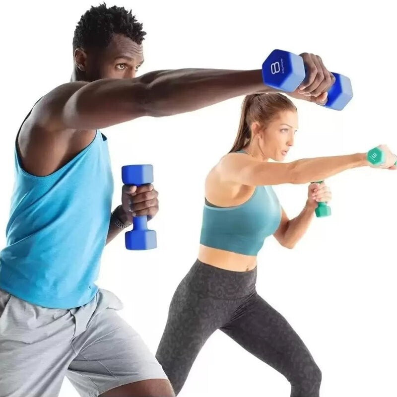 ProForm Neoprene Dumbbell Set 32 Pounds Total 8 Lb 5lb 3lb Pairs - Home Gym