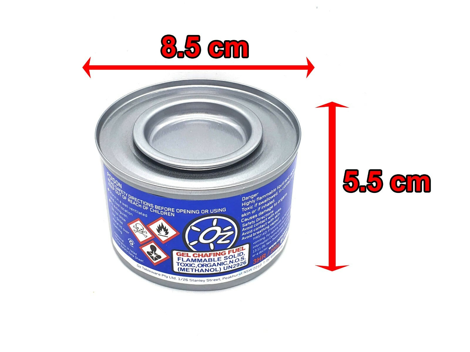 Portable Methanol Gel Food Heating Warmer Chafing Dish Outdoor Camping 3 Hr Burn
